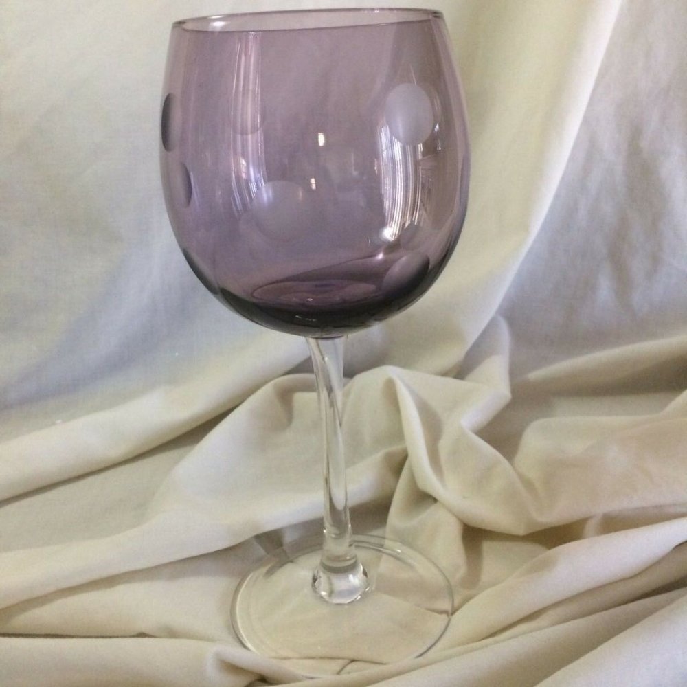 Waterford Marquis Amethyst Polka Dot Wine Goblet